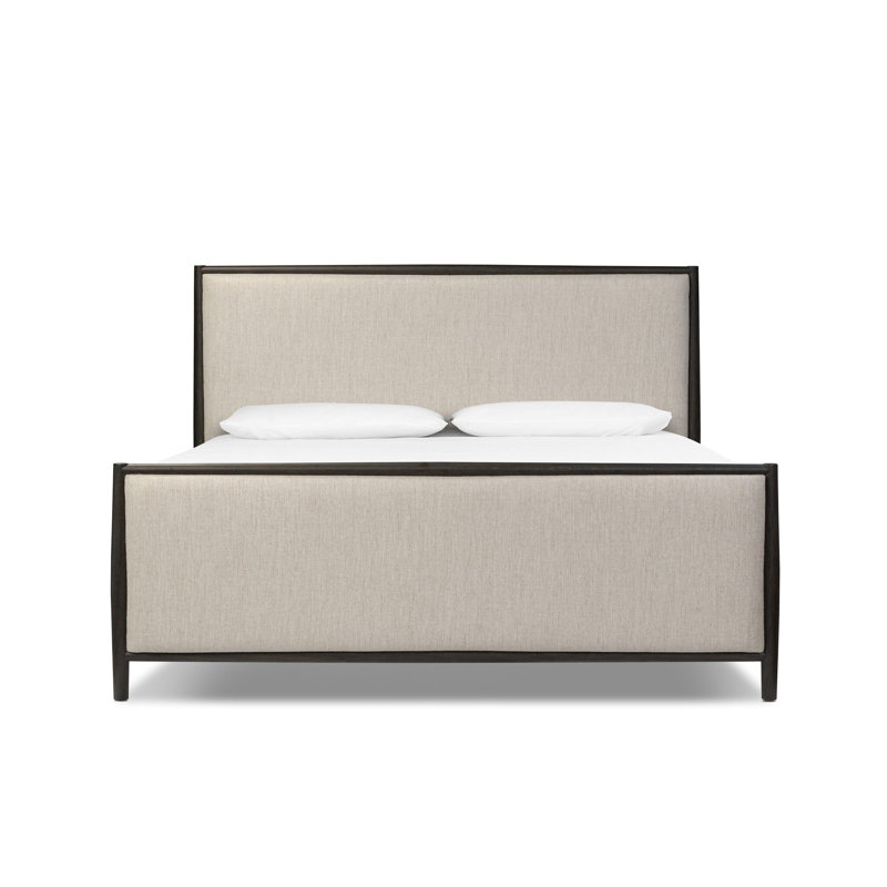 Glenview Upholstered Bed, King, Smoked Black Oak