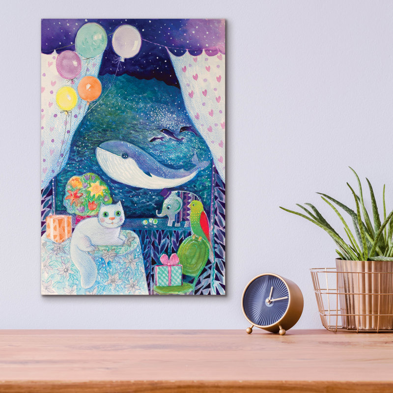 Art mural en verre Winston Porter «Dreams» par Oxana Zaika, H 16 po x l 12 po