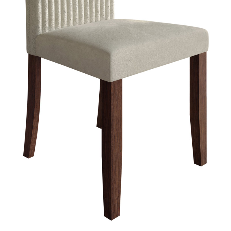 Dining Set, 7 Pieces: Table, 6 Chairs, Cream