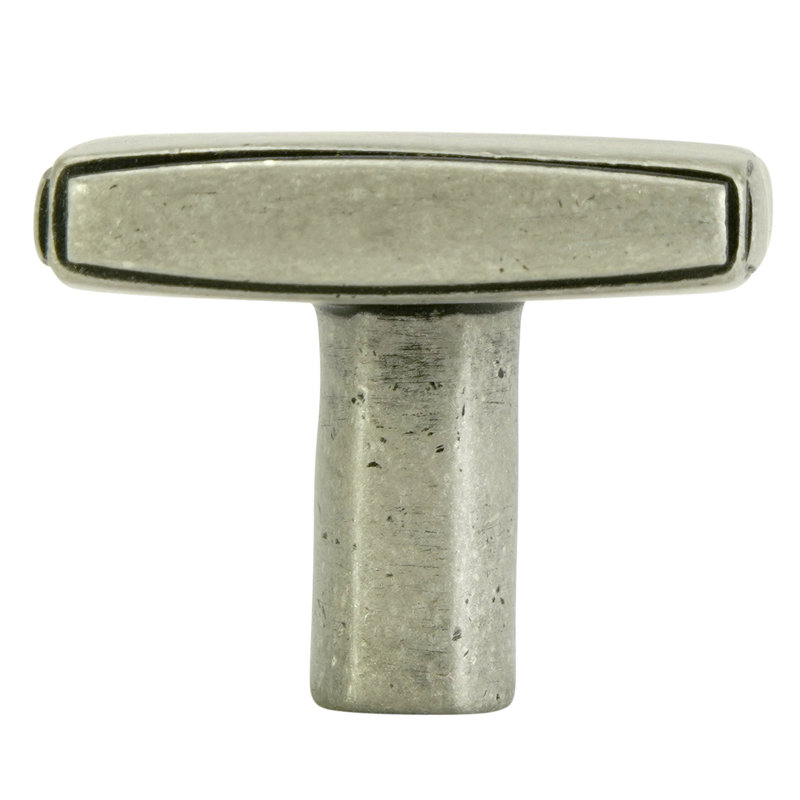 HALTON SQUARE KNOB IN ARTISAN PEWTER FINISH