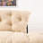 Stylish 2-Seat Sofa Bed, Cream Microfibre Fabric, 61.0 x 33.5 x 27.6 inches | 100% Metal Frame, High DNS Foam Filling | Easy Clean, Modern Bohemian & Industrial Design, Max Weight Capacity: 440 lbs-713767580