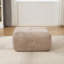 Chaises d'appoint modernes, chaise longue nuage en polyester taupe avec repose-pieds pour la maison
