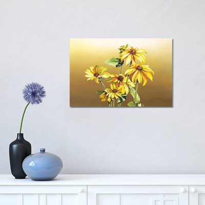 «Black Eyed Susan» par Christine Reichow - peinture sur toile tendue