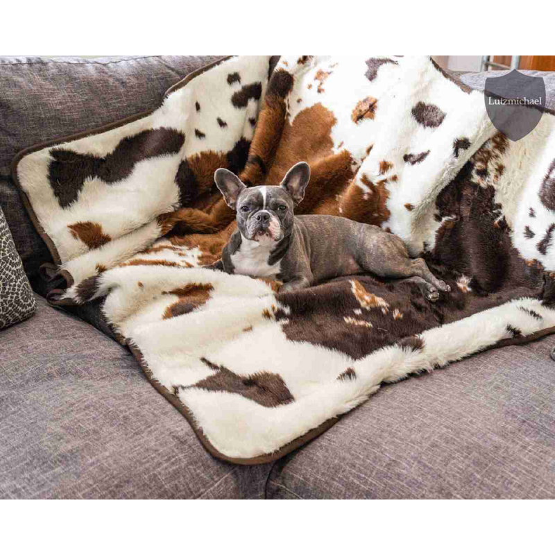 Medium Brown Faux Fur Waterproof Orthopedic Pet Blanket