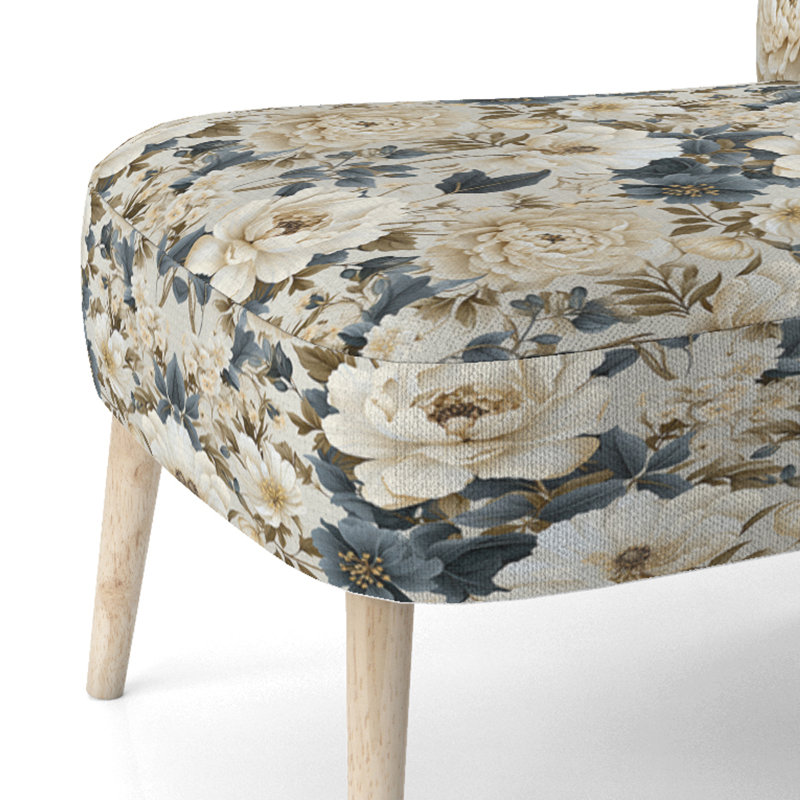 Chaise d'appoint rembourrée bohémienne et éclectique Vintage Flora I