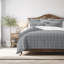 Ensemble de couvre-lit en coton gris Shay-109897594