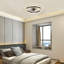 20 po Ventilateur de plafond intérieur noir de 5,5 po à 6 pales, à intensité variable, fixation murale à DEL avec télécommande