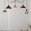 Rotella 5 - Light Black/Yellow Brass/Brushed Copper Cluster Pendant