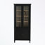 Armoire haute avec portes doubles en verre