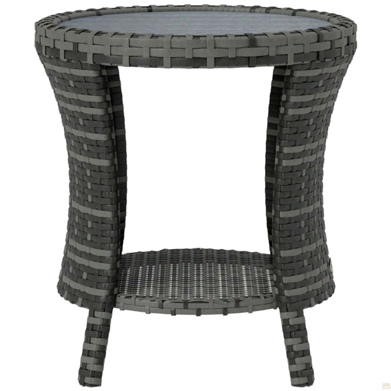 Table d'appoint d'extérieur, table basse d'extérieur en osier