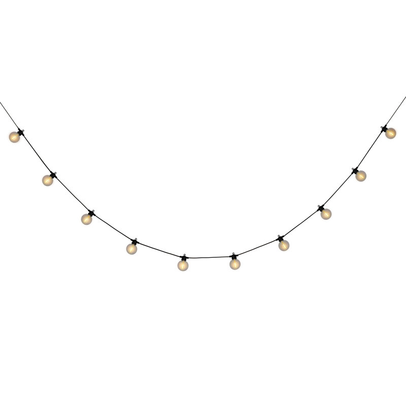 1000cm LED Solar Powered 10 - Bulb Globe String Light
