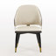Ensemble de 2 chaises de salle à manger rembourrées Anareli, beige et brun foncé