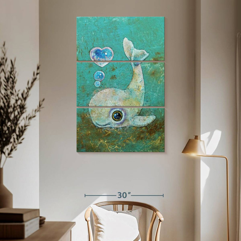 Brampt Baby Whale, 65" H x 42" W
