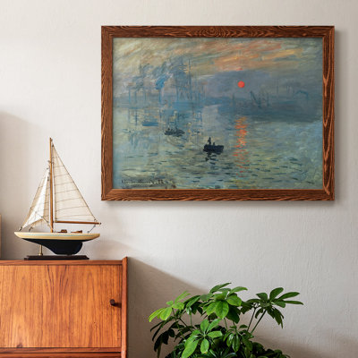 Lever de soleil encadré sur toile