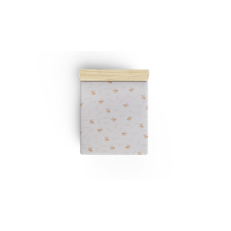 100% Cotton Fitted Sheet, Salmon/White, European Single