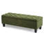 Banc avec surface bouclée et rangement, pieds en bois d'hévéa, capacité de 300 lb, ouverture automatique du couvercle, surpiqûres capitonnées à losanges, idéal pour la décoration intérieure, rangement en boucle de L 50,37 po x l 17,12 po