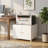 Metal Printer Cabinet with Double Doors and Locking Casters, Steel Storage with Adjustable Shelves for Office, Home, or Garage-738037513