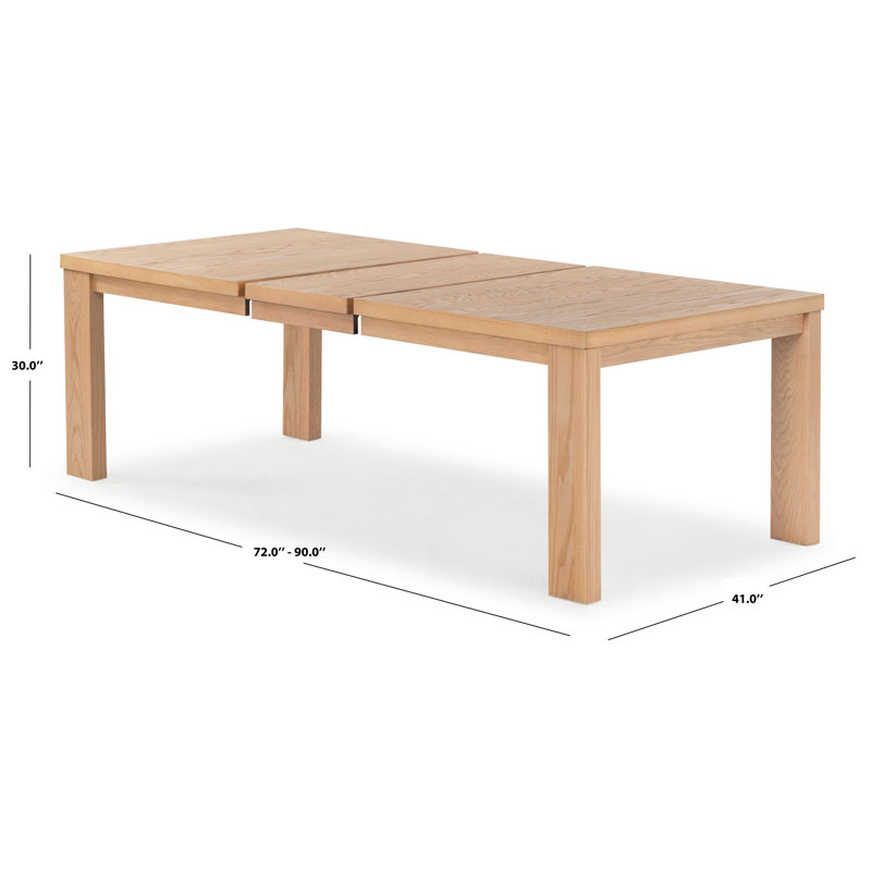Desmond Extendable Wood Dining Table, Natural