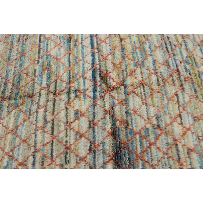 Chic Handmade Vintage Turkish Rug Ideal For Bedroom And Living Room Decor With Vibrant Colorful Boho Style