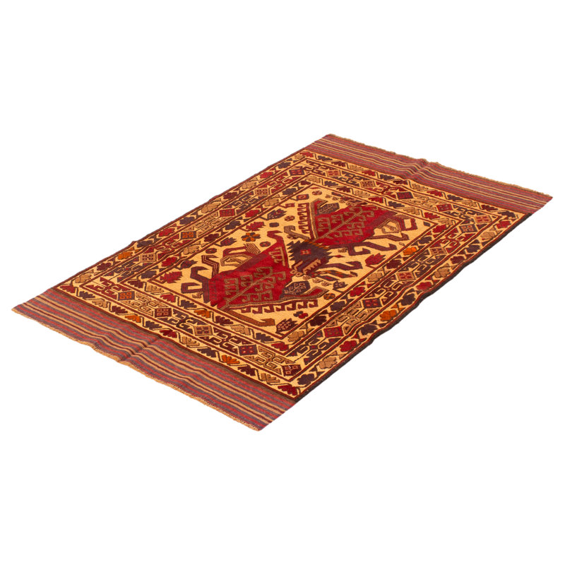 Tapis tadjik brun clair 4 pi 0 po x 6 pi 1 po