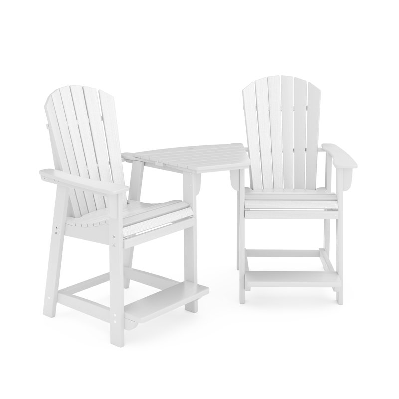 Eberle 2 - Person Patio Dining Set with, Destin White