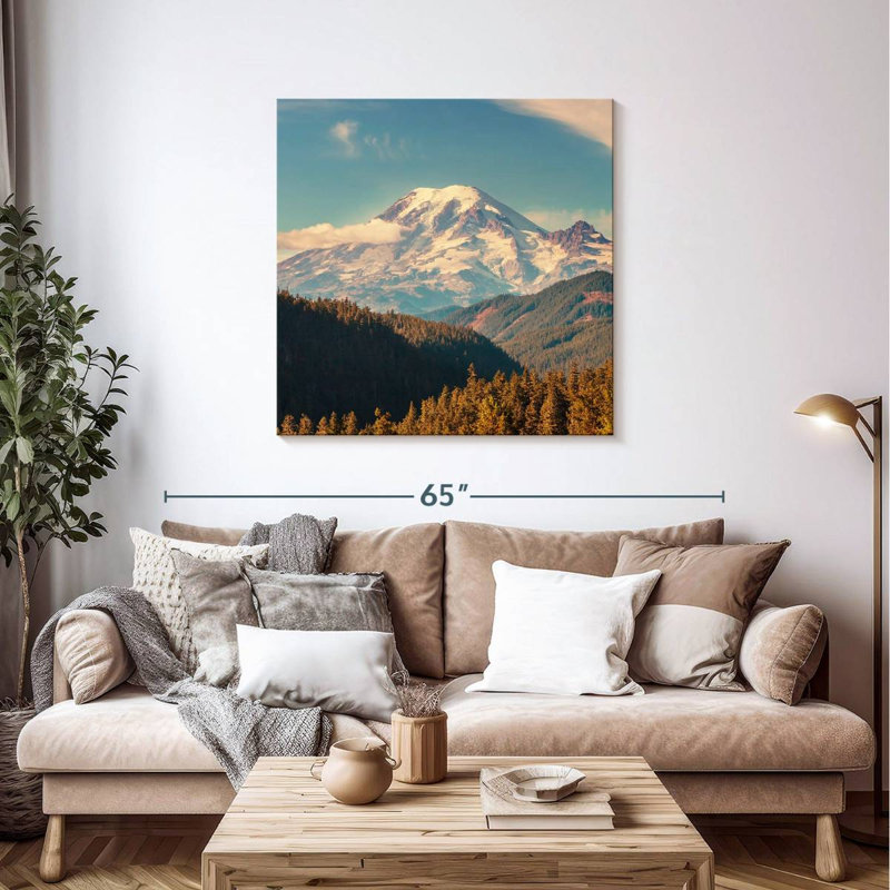 Alvord Mt. Rainier Morning Glow, 39" H x 39" W