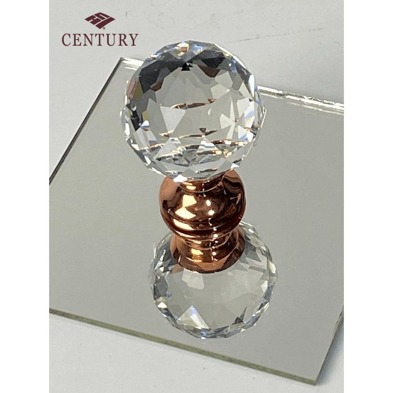 Tahoe Hand Painted 1 1/4" Diameter Round Knob, Polished Rose Gold
