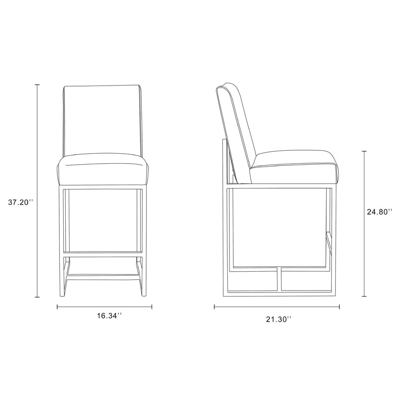 Tabouret de comptoir rembourré Element