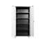 Heavy Duty Metal Storage Cabinet With Locking Doors & 4 Adjustable Shelves - Office Use Lockable Garage And Wheels Option