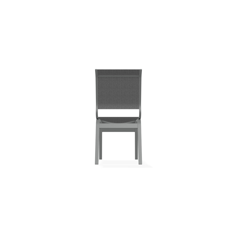 Aruba II Outdoor Dining Chair, Graphite, Titanium Sunbrella®