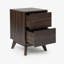 Venne 2 Push-Open Drawer Wood Effect Bedside Table With Tapered Legs - Modern Scandi-135586422