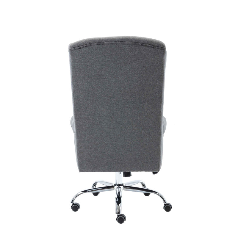 Linen Executive Chair, Dark Grey