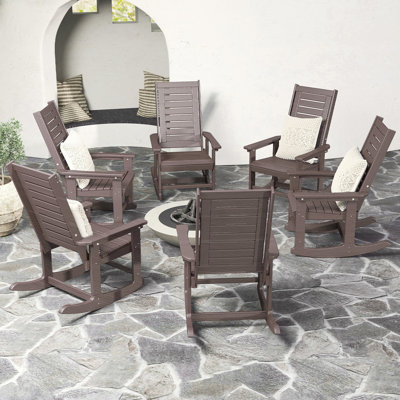 Chaise Adirondack berçante Hdpe (ensemble de 6)