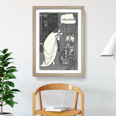Volpone Adoring His Teasures by Aubrey Beardsley - Picture Frame Painting