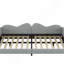 Lit de jour double rembourré en tissu sherpa avec dossier en forme de nuage-1646231238