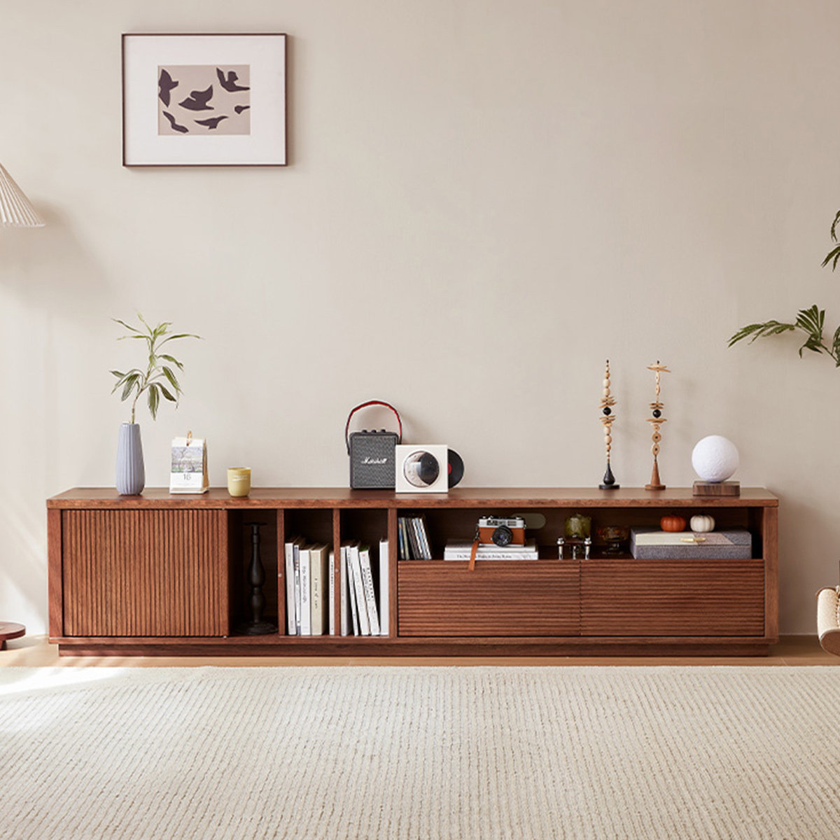 Seasonal Homes 82.68" Burlywood Solid Wood TV Stands Wayfair Canada