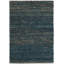 Tapis uni / rayé bleu océan Durah-348939995