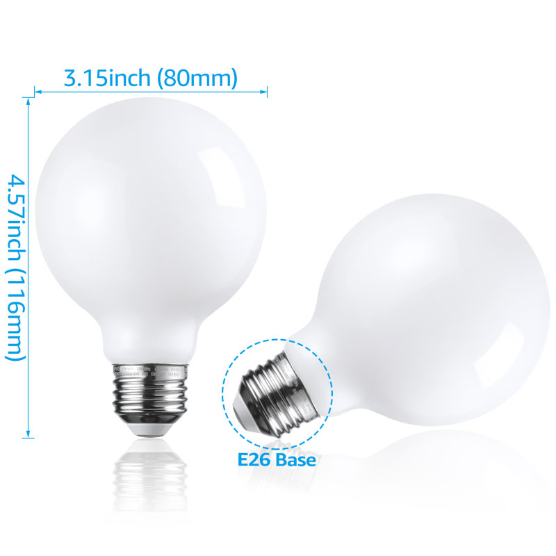 G25 Dimmable LED Light Bulb, 4.5W (60W Eqv.), Spherical Bulbs, E26 Base, 4 000 K