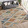 Machine Washable Indoor/Outdoor Aten ACN2331 Diamond Rug