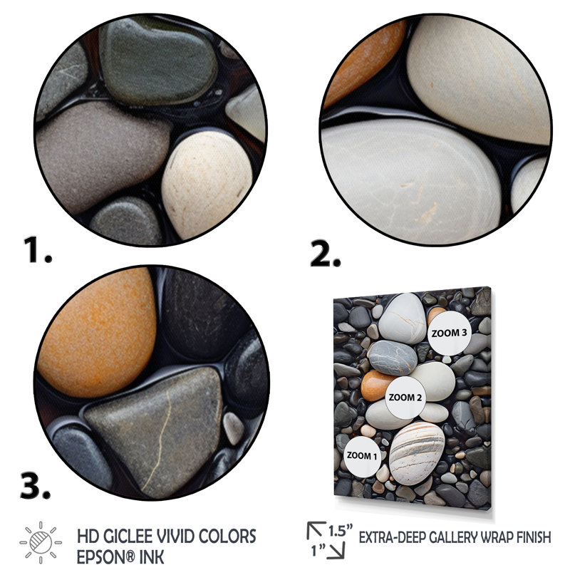 Lindsie Beach Photo Harmonious Balance IV sur toile, H 44 po x l 34 po x P 1,5 po, Cadre flottant noir