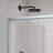 56-60*72 INCH Frame Double Sliding Soft-Close Shower Doors, Bathroom Sliding Shower Door,  (6Mm) Thick SGCC Tempered Glass Door For Bathroom Door ,Brushed Nickel-123210211