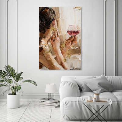 " Pondering Gilded " Painting Print