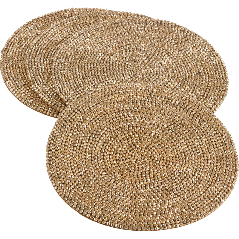 Emma Round Placemat, Gold