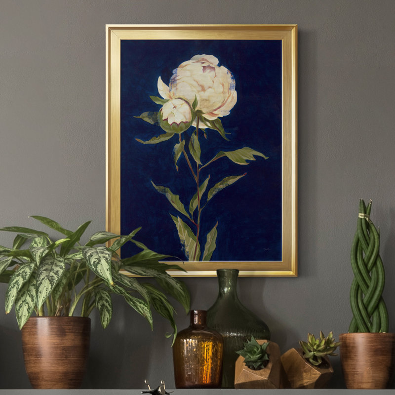 " Pretty As A Peony II ", 24.5" H x 18.5" W, Gold