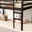 Lit mezzanine simple, structure en bois d'hévéa, stable, plateforme à lattes renforcées, lit solide pour une meilleure organisation de la chambre à coucher, abat-jour, structure, pour plus de commodité, beaucoup de rangement-1267244115