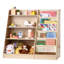 Bibliothèque à 4 niveaux, organisateur de rangement pour jouets pour tout-petits, support à livres à 6 couches