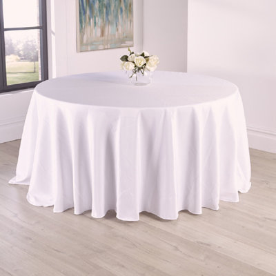 Eusebiu Solid Colour Round Wedding Tablecloth