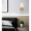 Applique murale 1 lumière Meridian en laiton naturel-531072653
