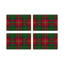Tartan Vegan Leather Rectangle Pebble Placemat-351960968