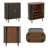 Modern Farmhouse Bar Cabinet with Wine Rack & Glass Holder,  Kitchen Sideboard with Storage-129503865